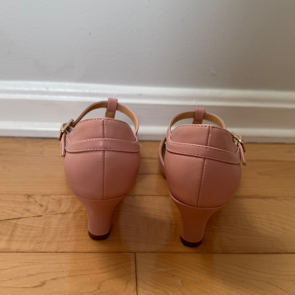 Pink Size 6 Mary Jane T-Strap Round Toe Heels - Picture 3 of 10